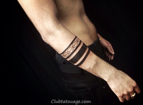 20+ étonnants solides Tatouages ​​Armband