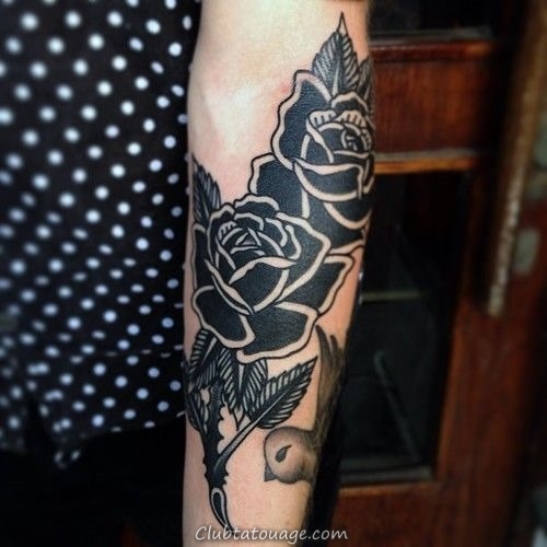 30 Idées Black Rose Tattoo