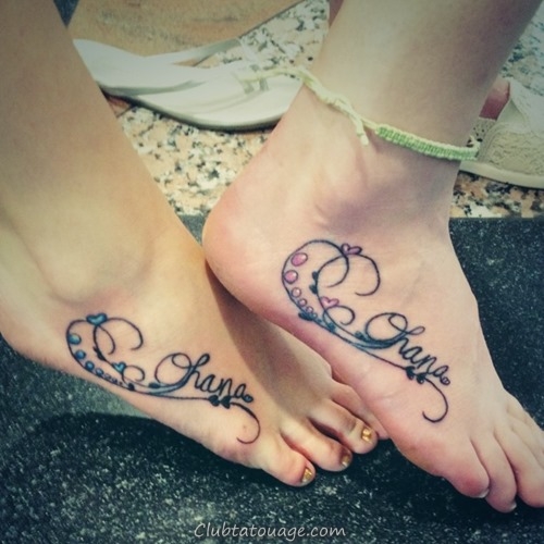 32 Correspondants Pied Tattoo Idées pour Sister