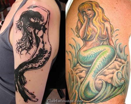 50+ Élégant Mermaid Tattoo Designs et idées