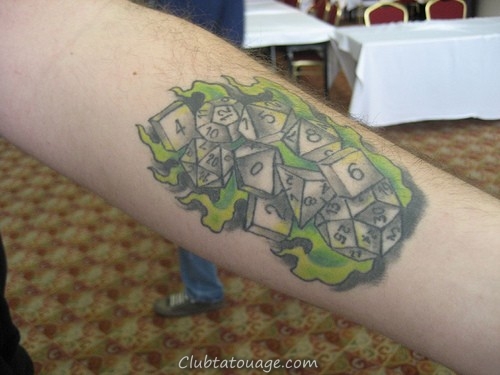 Unique Dice Tattoo Designs