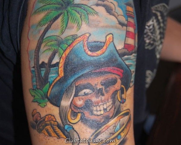 40 Fantastique Pirate Tatouages ​​Designs