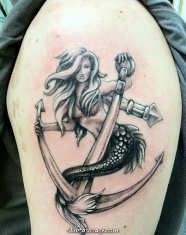 40 élégante Mermaid Tattoo Designs
