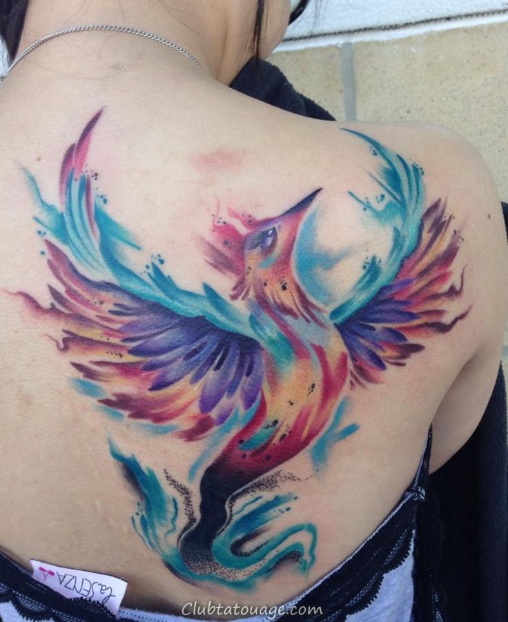 idées sur Aquarelle Phoenix Tattoo