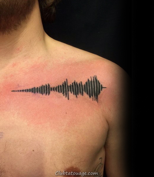 30 Tattoo Soundwave Designs For Men - Idées d'encre acoustique