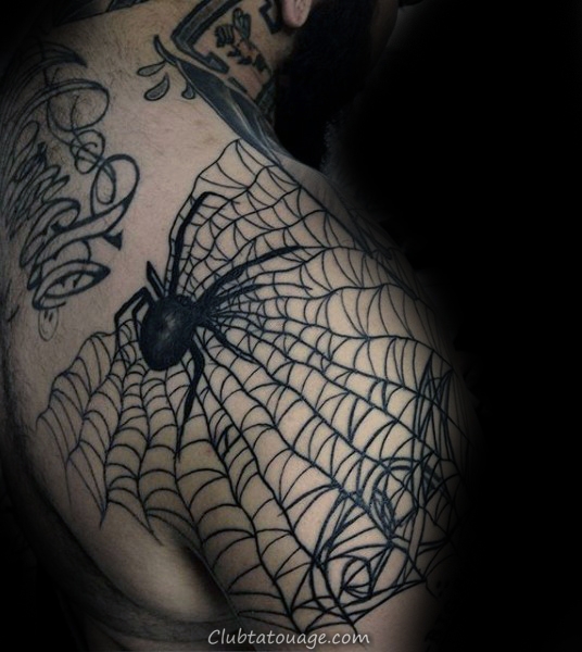 80 Tatouage d'araignée Dessins Web pour hommes - Tangled Motif Idées