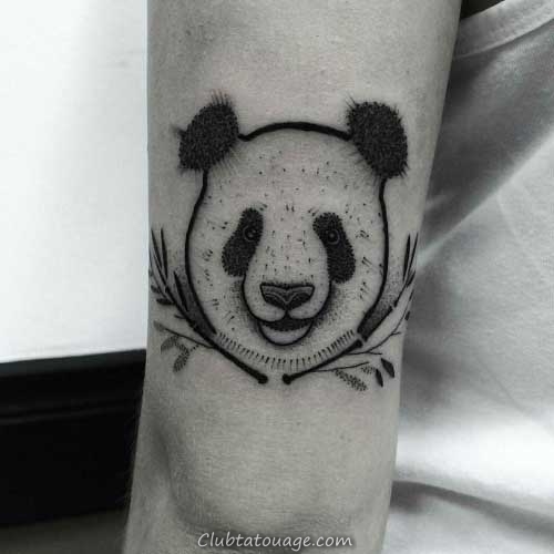 20 Photos Panda + Meanings de Tatouages