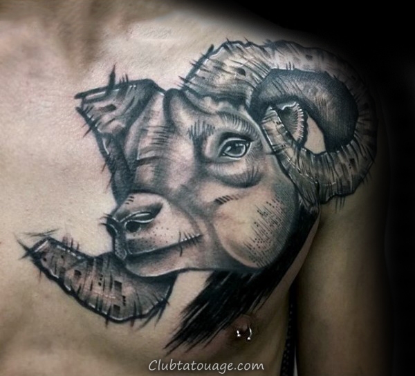 100 Tattoo Designs Ram pour les hommes - Idées d'encre de moutons Bighorn
