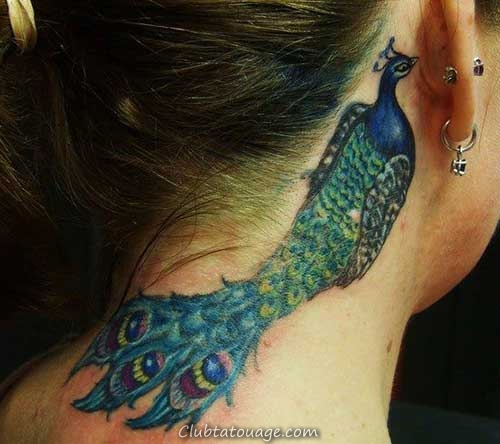 33 Photos tatouages ​​de masculin et féminin Peacock!