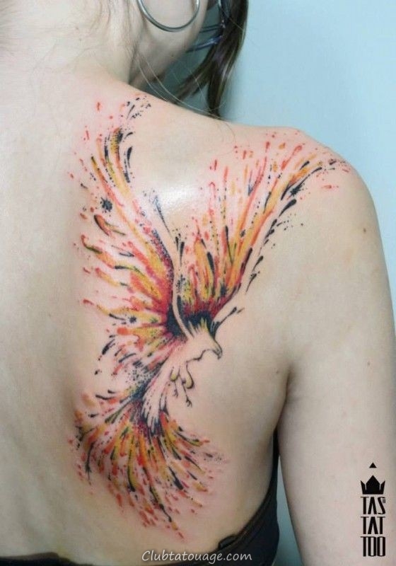 idées sur Aquarelle Phoenix Tattoo
