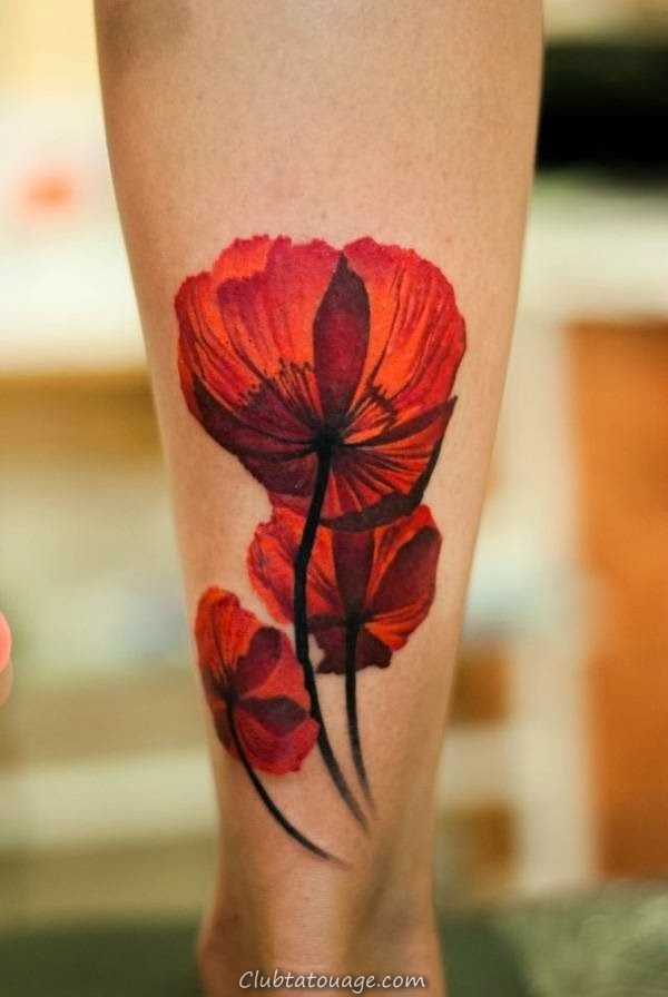 Tattoo Aquarelle Fleur exceptionnelle Designs