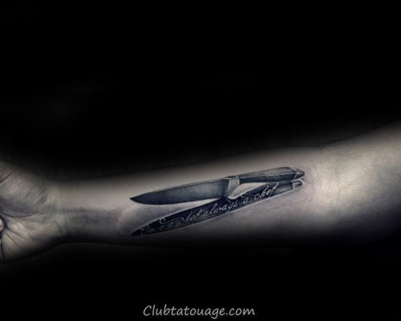 60 Tattoo Designs Couteau de chef pour les hommes - Idées de Cook encre