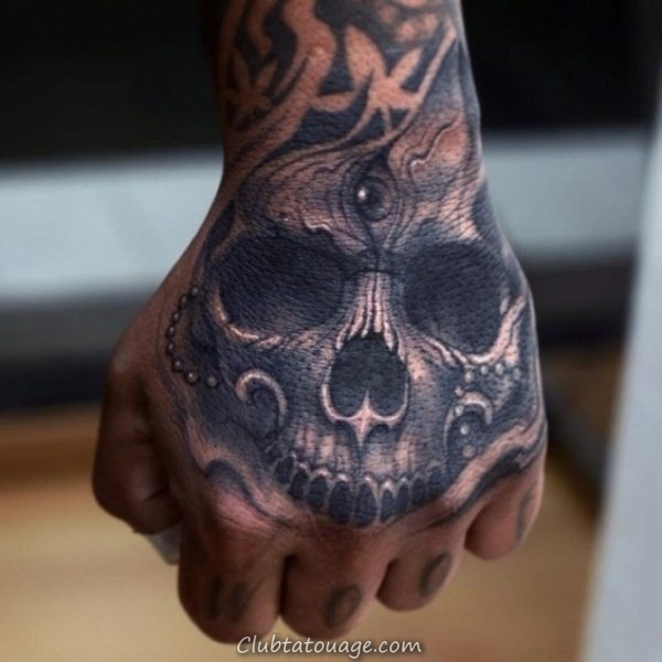 Conceptions modernes tatouage sur la main