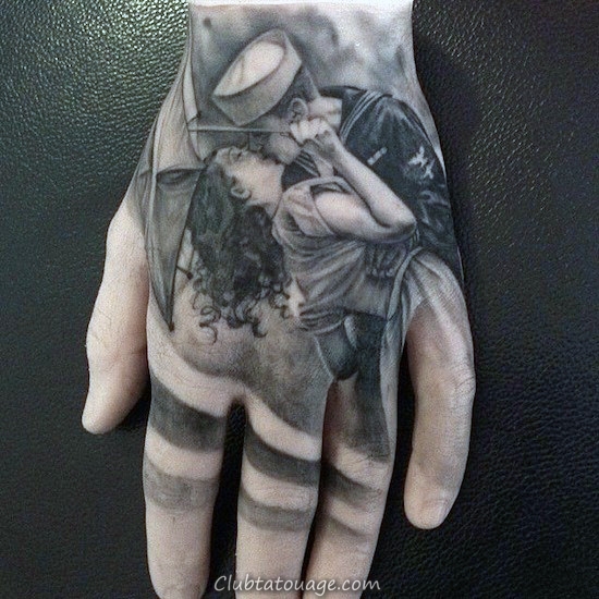 Conceptions modernes tatouage sur la main