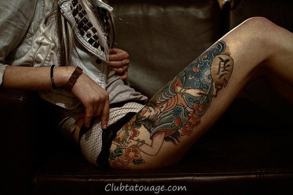 Photos Tattoo manches pour les femmes Leg