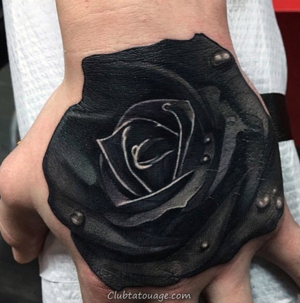 80 Dessins de tatouage Black Rose pour hommes - Idées d'encre sombres