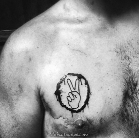 70 Signe de paix Tatouages ​​pour les hommes - Encre symbolique Design Ideas
