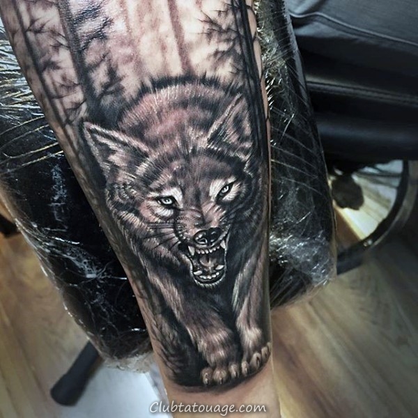 50 Loup Paw Tattoo Designs For Men - Idées d'encre d'animaux
