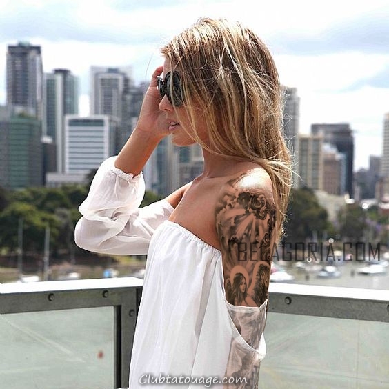 Tattoos 75 Anges Gardiens Et Leur Sens Club Tatouage