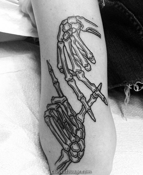 75 Squelette de la main Tattoo Designs For Men - Idées Manly encre