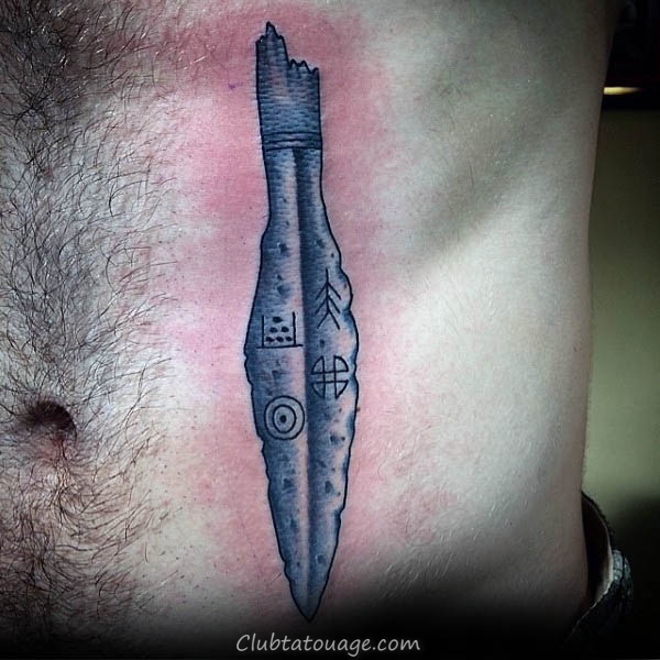 50 Spear Tattoo Designs pour les hommes - de Sharp Guerrier Emblem Idées