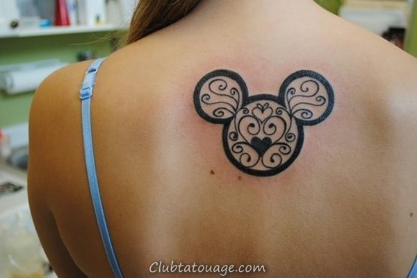 Modèles de tatouage Mickey Mouse généralement pour les femmes