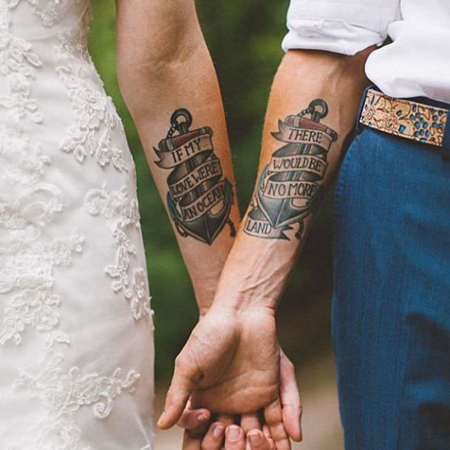 Meilleur 250 beaux tatouages ​​assortis pour les couples