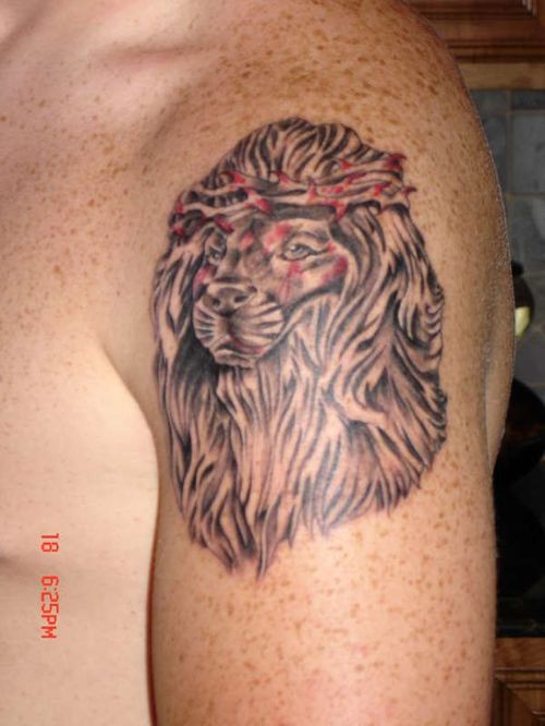 Les grands tatouages ​​religieux du Lion de Juda avec des significations