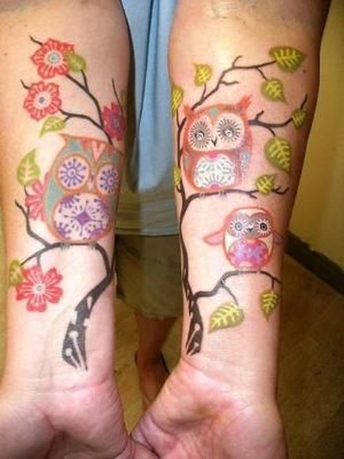 40 tatouages ​​mignons de hibou