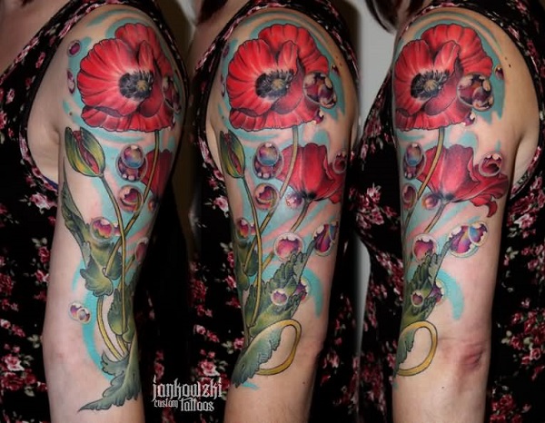 70 idées de tatouage de fleur de coquelicot
