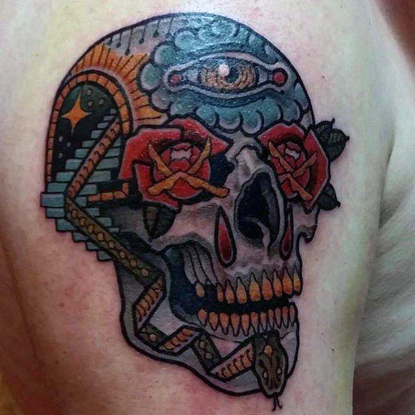 Meilleur 155 Sugar Skull Tattoo Designs Signification