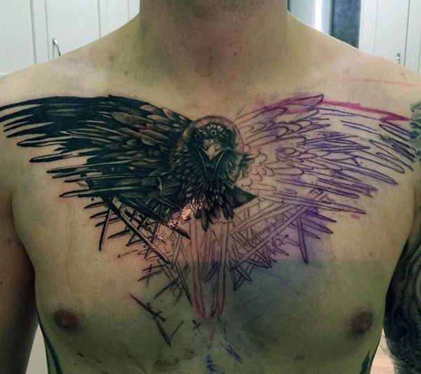 125 Awesome Crow / Raven idées de tatouage et leur signification