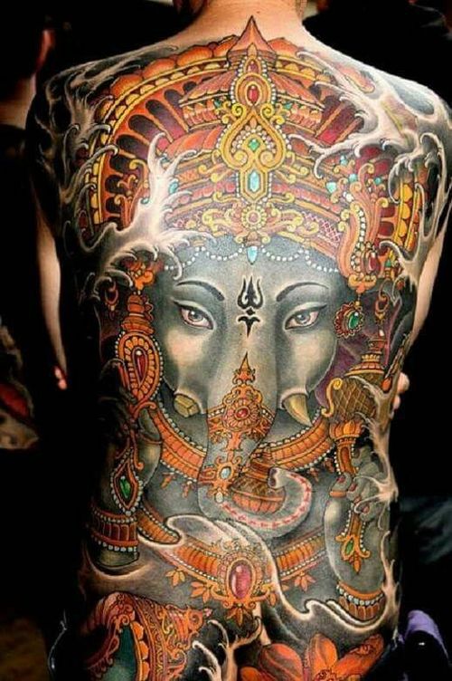Idées de conception de tatouage d'éléphant indien