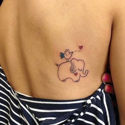 Tatouages ​​mignon bébé éléphant