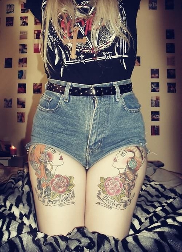 50 conceptions sexy de tatouage de cuisse pour des femmes
