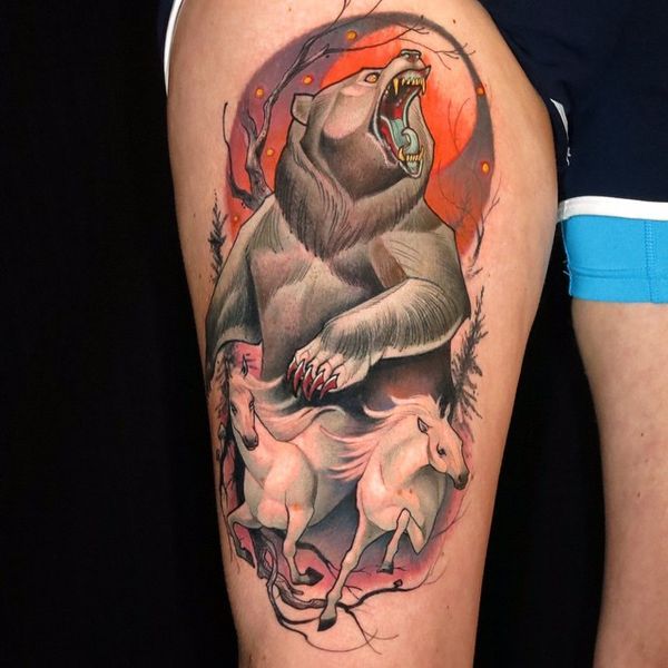 Conceptions de tatouage de grand ours