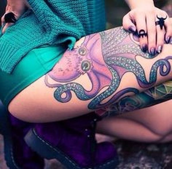 Sixty Cuisse de tatouage Octopus pour l'inspiration