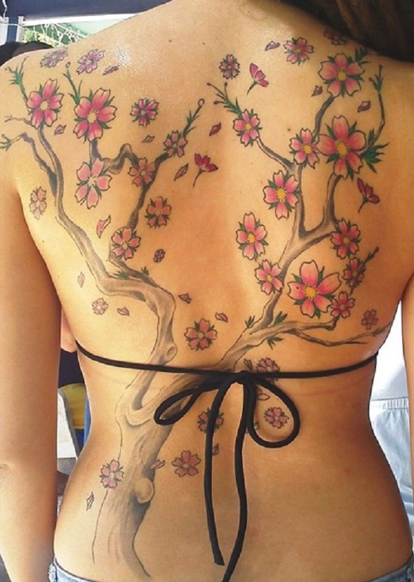 40+ beaux tatouages ​​de fleurs de cerisier