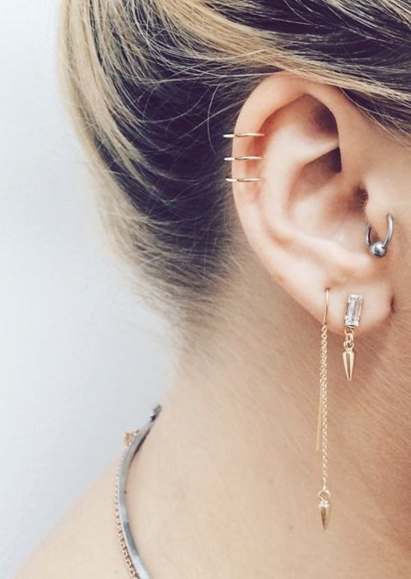 30 exemples de piercing d'oreille tragus