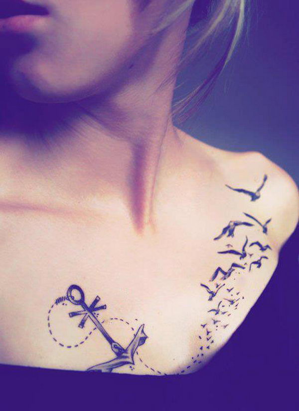 45 idées de conception de tatouage d'ancre
