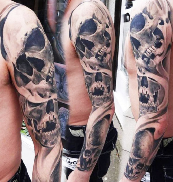 Top 80 tatouages ​​de crâne effrayants et significatifs