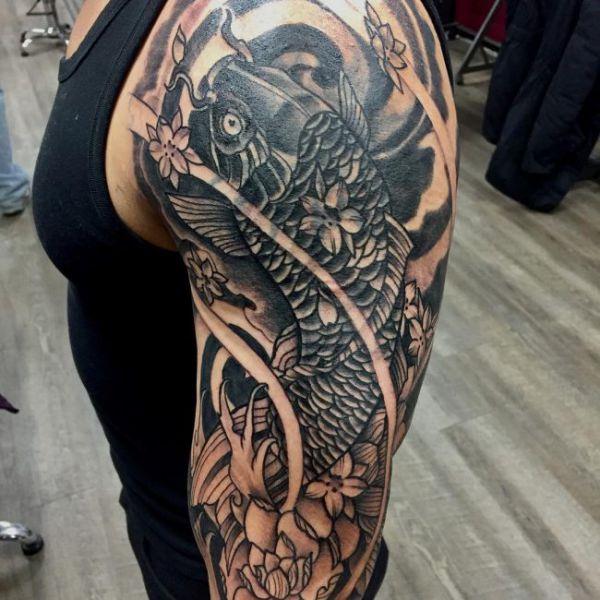 Meilleur 125 tatouages ​​de poissons koi avec sens, triés par popularité