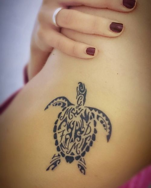 Dessins de tatouage de tortue tribale