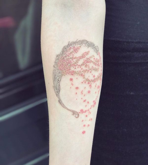 Cherry Blossom Tree Tattoo Signification et conceps