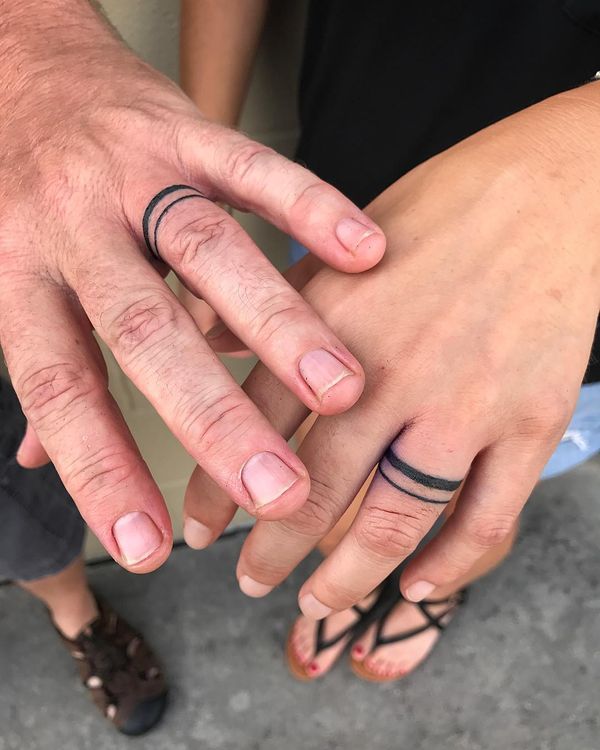 Conceptions impressionnantes de tatouage d'anneau de mariage