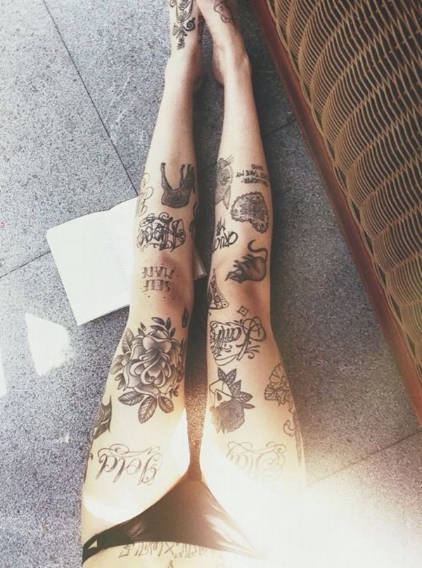 99 conceptions attrayantes et sexy de tatouage de jambe