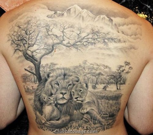 30 meilleures conceptions et significations du tatouage de lion et de chiot  avec des images - Club Tatouage