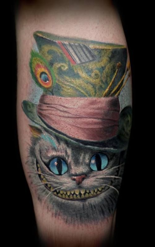Idées étonnantes de tatouage de chat de Cheshire