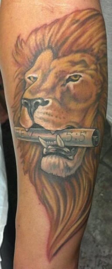 Les grands tatouages ​​religieux du Lion de Juda avec des significations