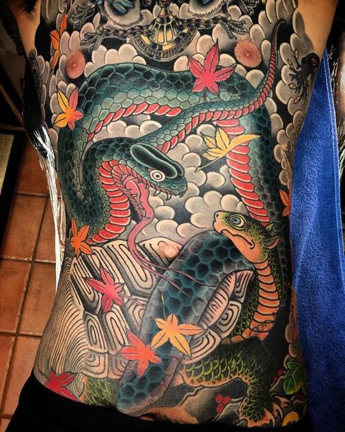 45 idées de tatouage de serpent japonais